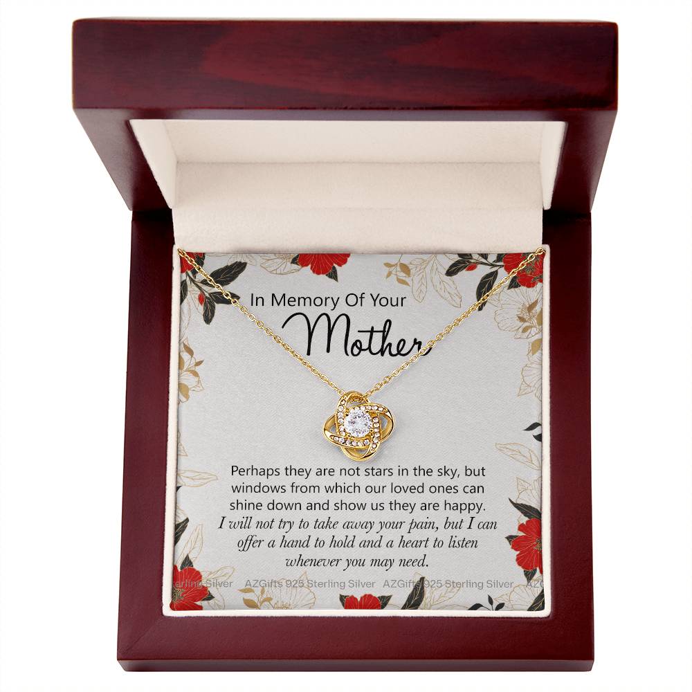 In Memory Of Your Mother Gift Necklace, Sympathy Loss Of Mother Necklace, Bereavement Gift Box For Mother Loss Of Mother Gift Necklace To My Mother Necklace From Daughter Son Jewelry Gift For Women