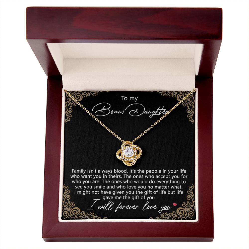 Bonus Daughter Gifts Necklace - To My Bonus Daughter Gifts From Stepmom, Adopted Daughter Necklace, Step Daughter Gifts, To My Daughter Necklace From Mom Jewelry Gift For Girls, Bonus Daughter