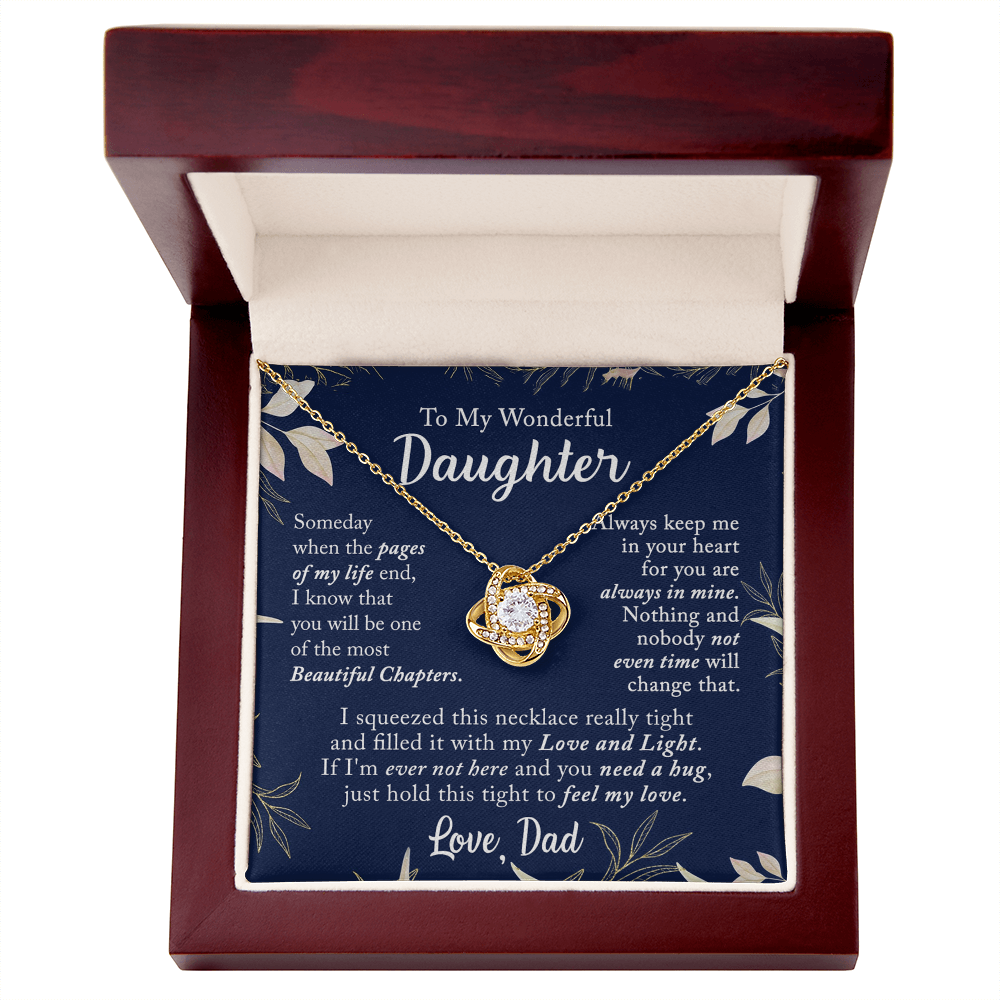 To My Daughter Necklace for Daughter Gift From Dad Father To Daughter Gift for Daughter Jewelry Meaningful Card Personalized Necklace For Daughter Jewelry Gift For Girls, Little Girl, Her