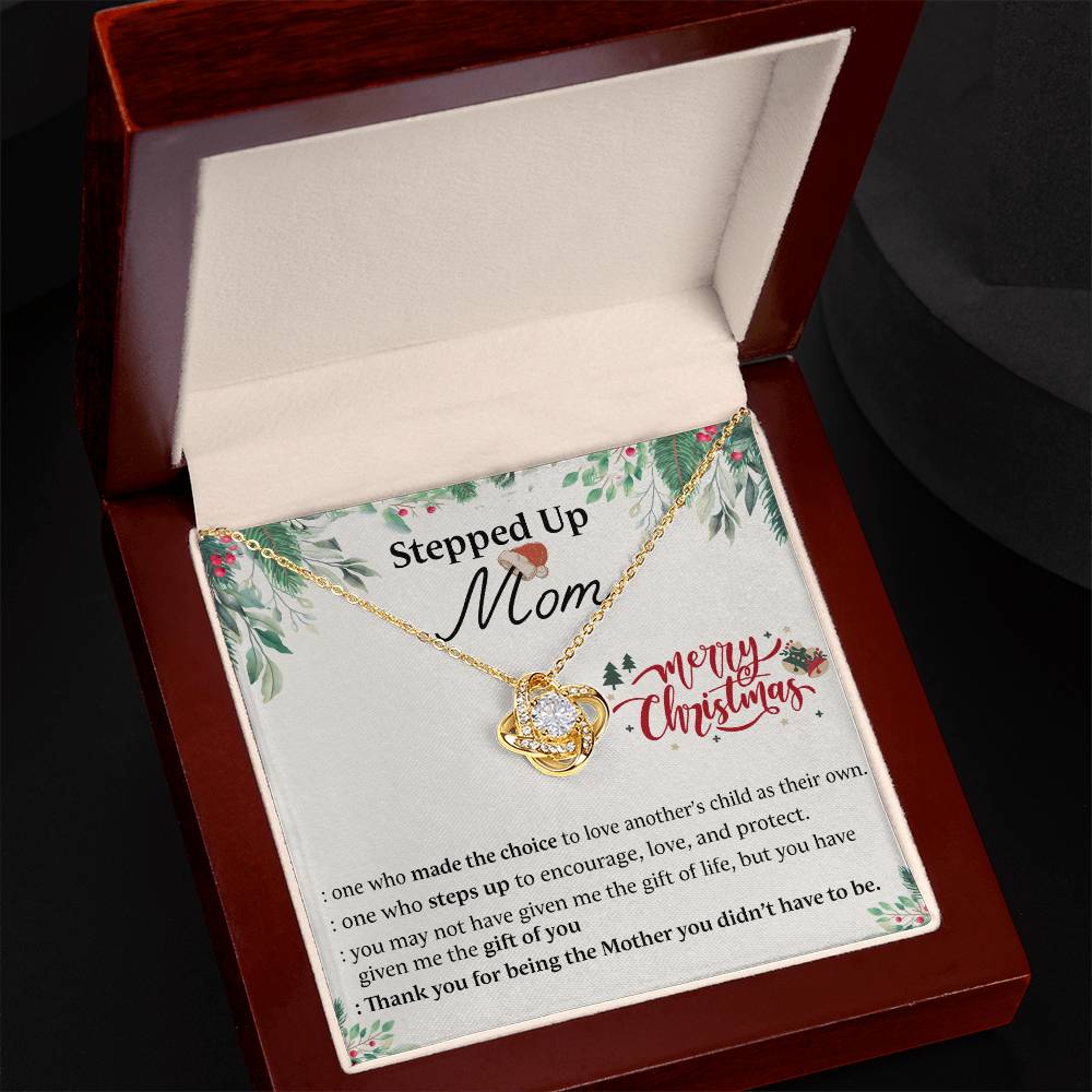 Inspirational StepMom Gifts Necklace Stepped Up Mom Necklace Gift On Christmas Birthday Bonus Mom Gift Necklace To My Stepped Up Mom Necklace From Daughter Son Merry Christmas Necklace Gift For Mom