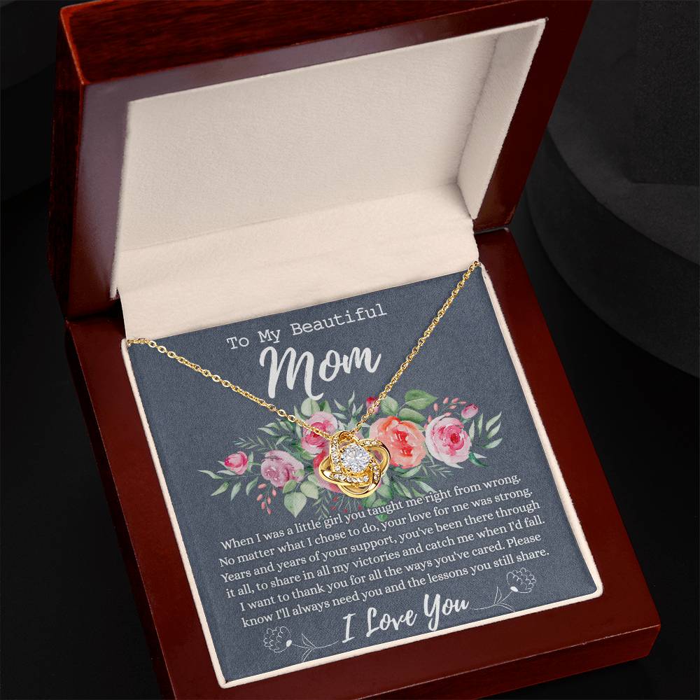 Mother's Day Necklace Gift For Her, To My Mom Necklace From Daughter, Beautiful Mom Love Knot Necklace Gift For Mom mazing Mom, Bonus Mom On Mothers Day, Anniversary, Birthday, Jewelry For Mom