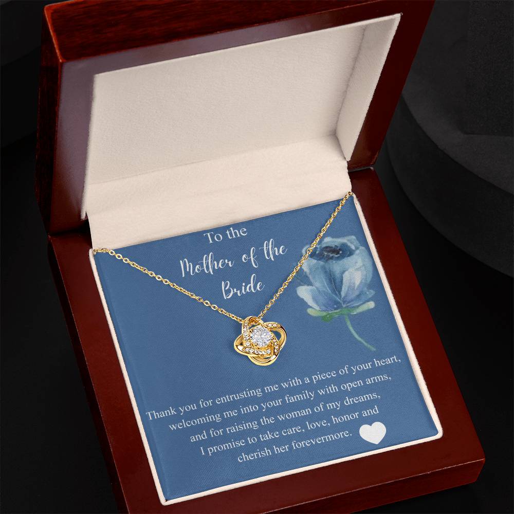 Mother Of The Bride Gift From Groom, Love Knot Necklace, Future Mom