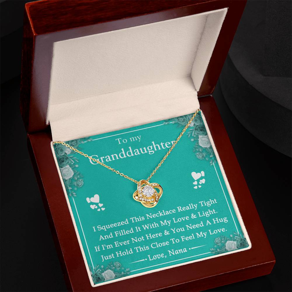 To My Granddaughter Love Knot Necklace From Nana, Grandma, Jewelry Gift For Granddaughter, Nana And Granddaughter Luxury Necklaces styles Jewelry Gift On Birthday, Xmas, Anniversary Graduation Gift