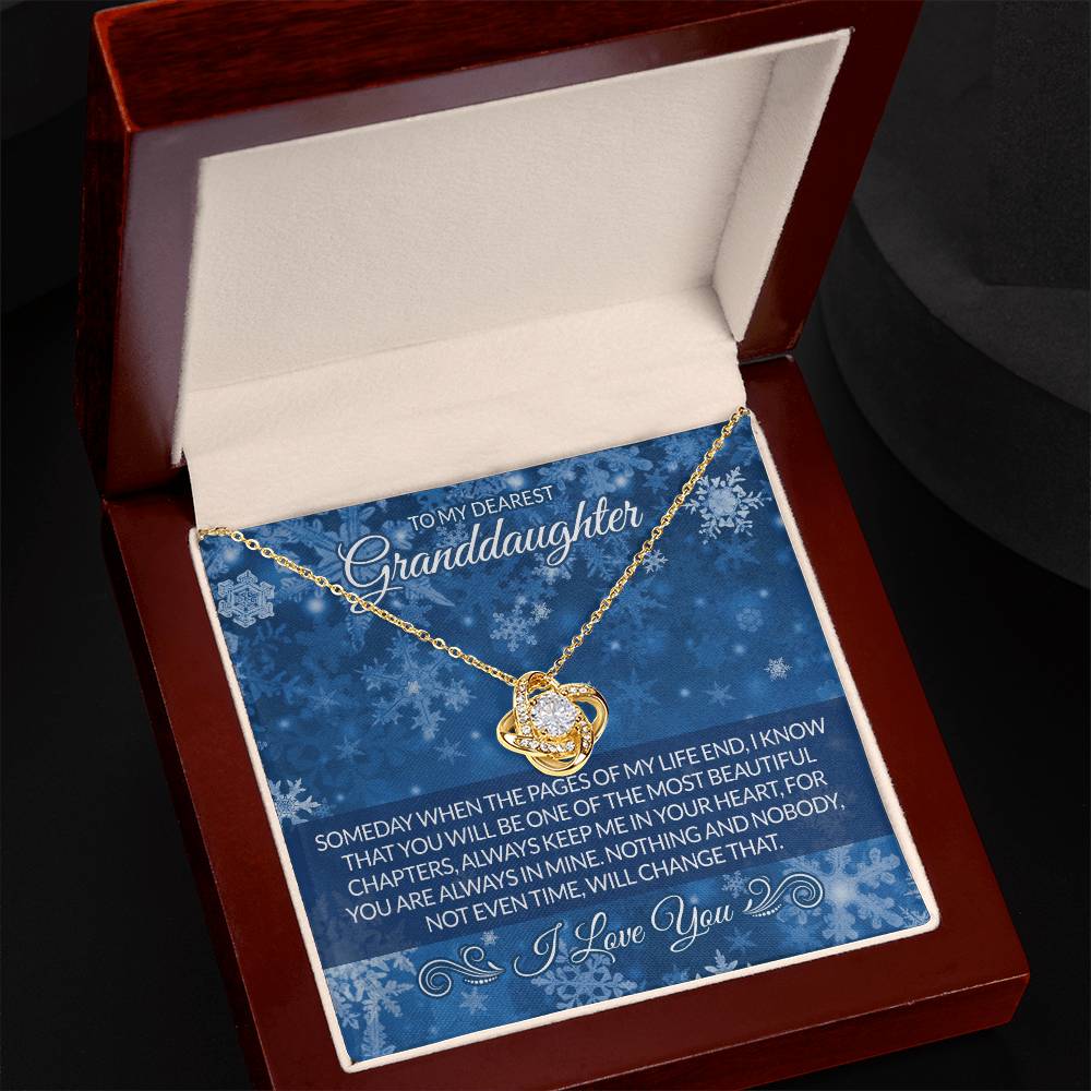 Granddaughter Love Knot Necklace - To My Dearest Granddaughter Necklace From Grandma Grandmother, I Love You Necklace Christmas For Granddaughter, Gift Necklace For Granddaughter Christmas Necklace