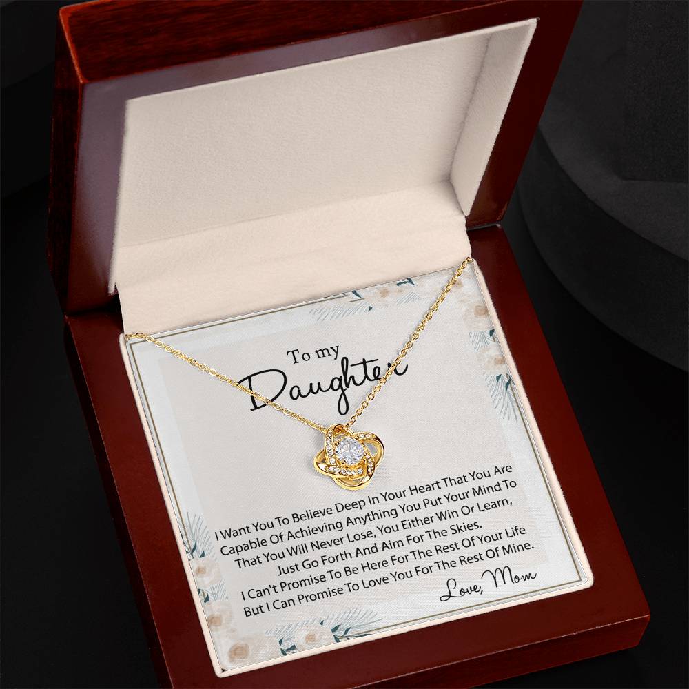 To My Daughter Gift Necklace Pendant From Mom, Mother to Daughter Necklace Gift Idea for Her, Girls Necklace On Graduation Gift Birthday Gift Christmas Gift From Mother And Daughter Jewelry