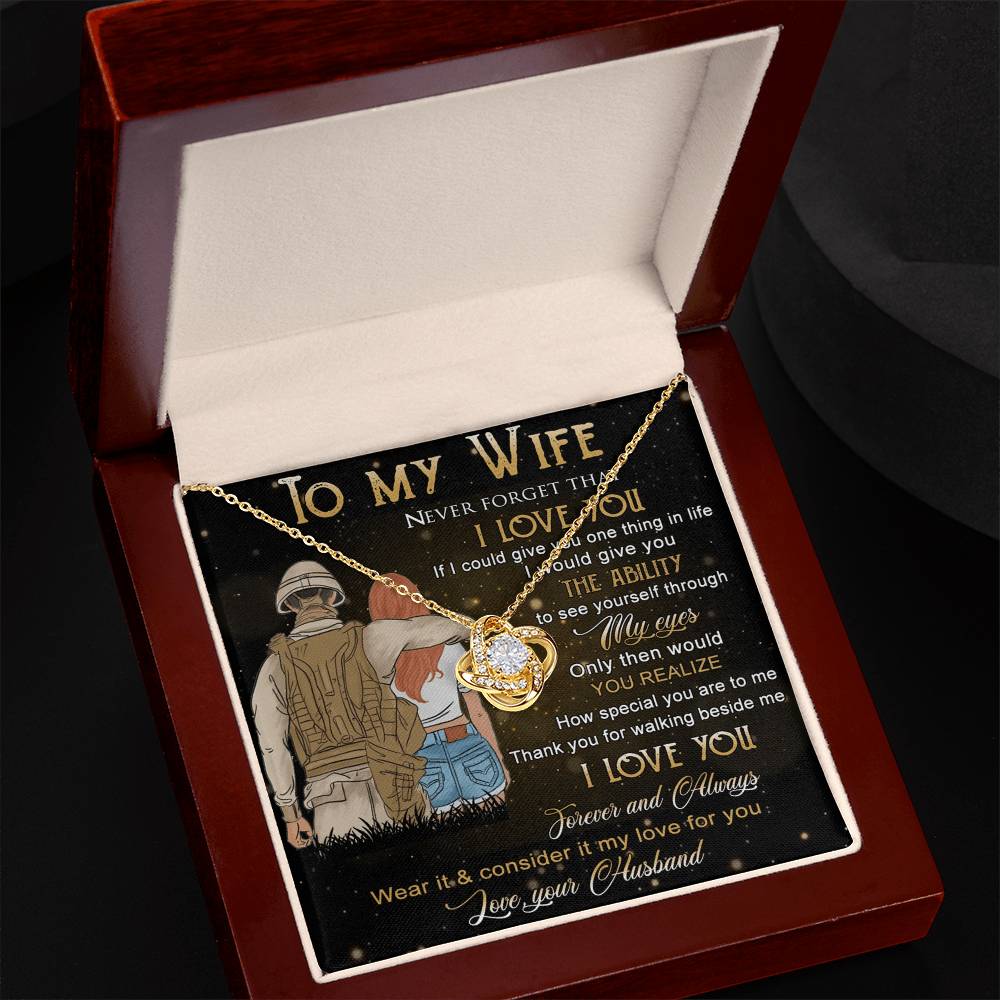 Soldier Necklace Husband To Wife - To My Wife Necklace Gift From Husband On Anniversary, Army Gift Necklace, Military Gift For Wife, Never Forget Necklace Gift For Wife, Jewelry Gift For Women
