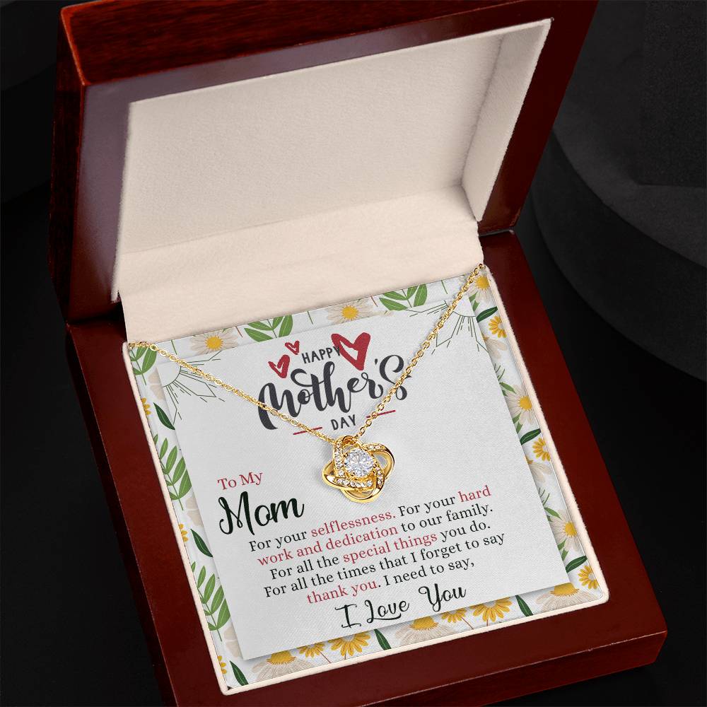 To My Mom Necklace, Happy Mother's Day Necklace Gift For Mom, Thank You Gift Necklace For Mom, To My Mom Necklace From Daughter Or Son, Mother And Daughter Jewelry Gift For Women, Bonus Mom, Mother