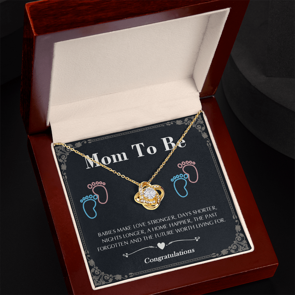 Mom To Be Love Knot Necklace Mom Gift, Gift For New Mom,First Mother's day Gift