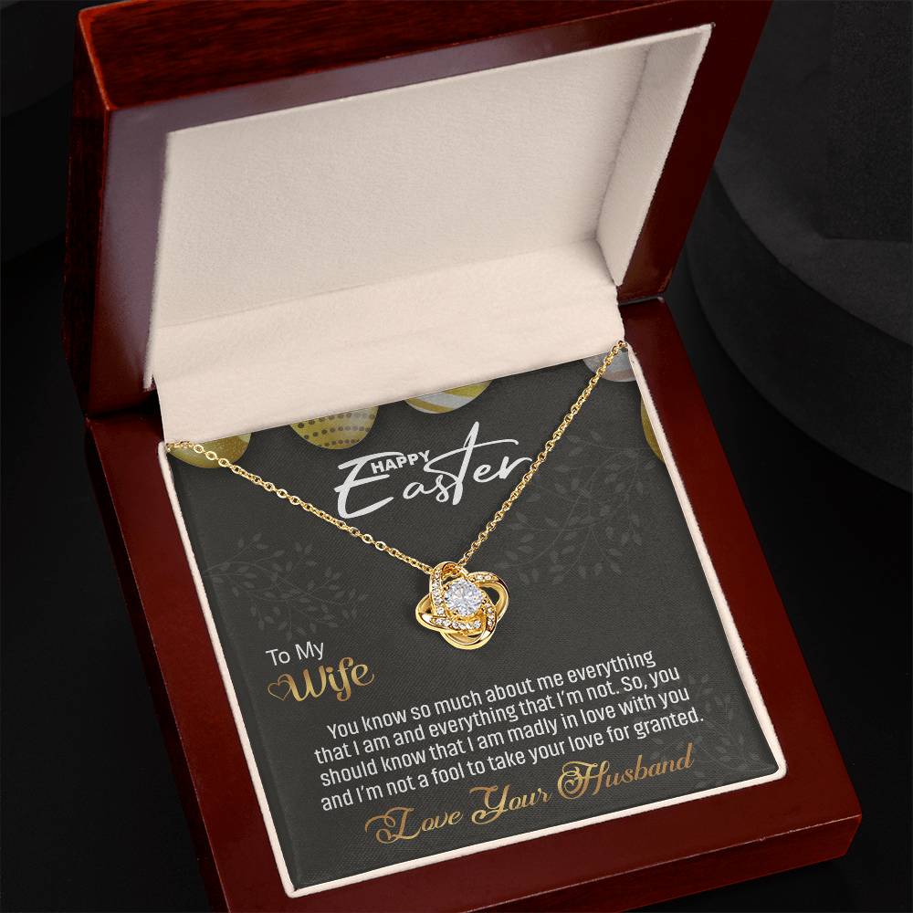 To My Wife Necklace From Husband Valentines Day Necklace Gift For Smokin' Hot Wife, Soulmate Gift Necklace, Personalized Gift Jewelry For Women Romantic Gift Necklace Happy Easter Necklace For Wife