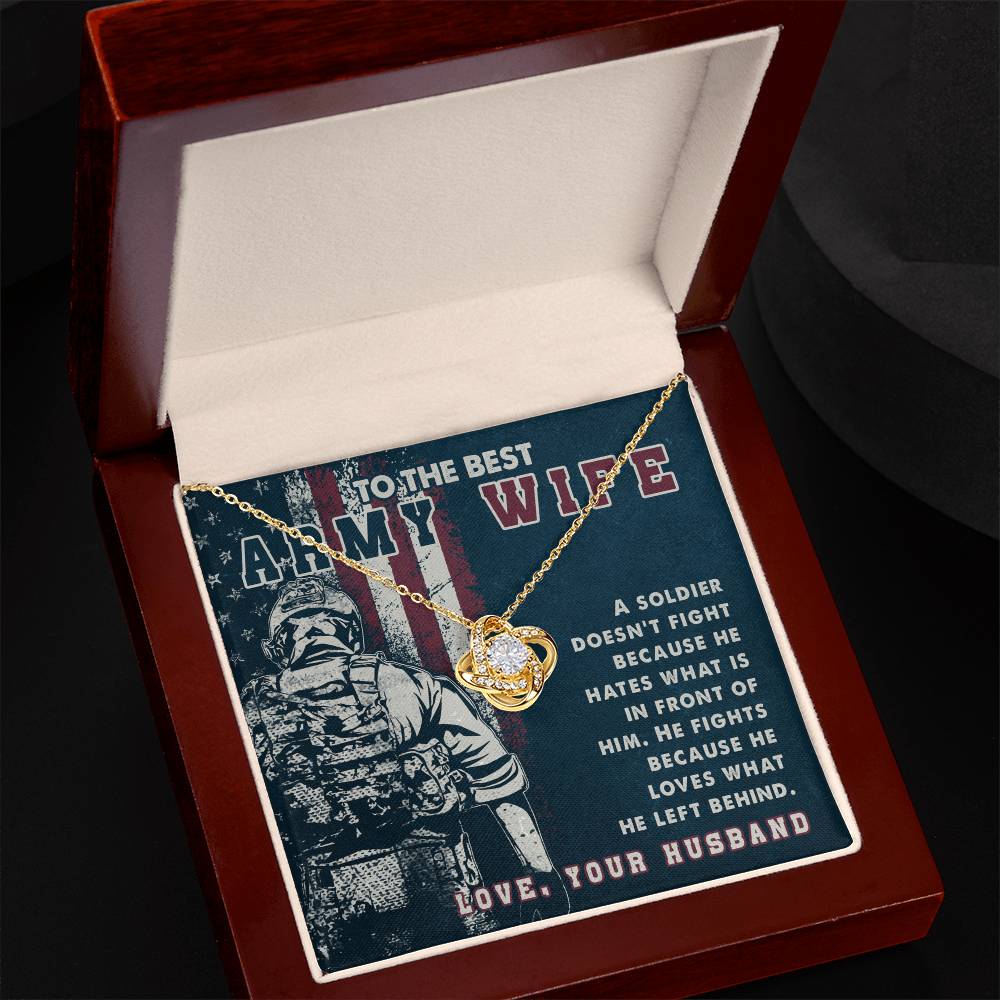 To My Wife Necklace Gift From Husband, To The Best Army Wife Necklace, Soldier Gift Necklace, Husband And Wife Necklace Love Your Husband, Army Wife Gift Necklace To The Best Military Wife Necklace