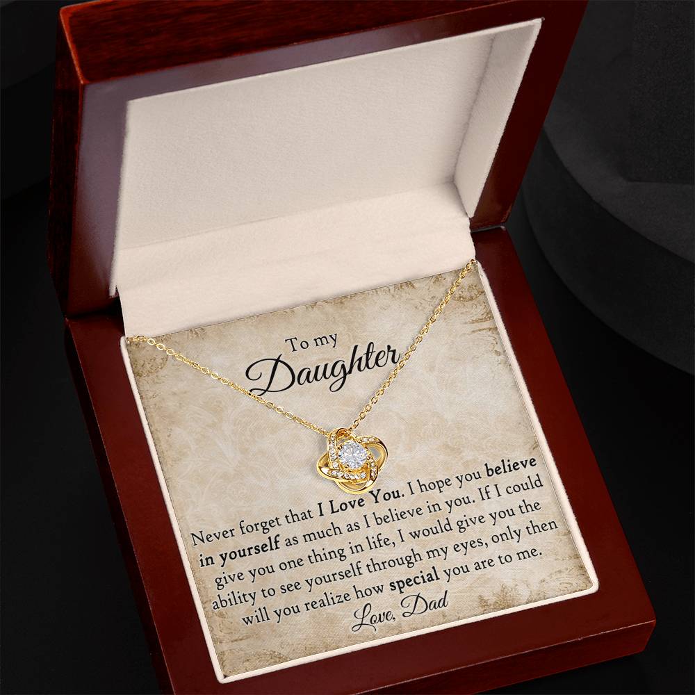 To My Daughter Necklace from Dad Daughter Necklaces Gift from Dad Father Sterling Steel Necklace Jewelry for Daughter Inspirational Gifts for Daughter on Christmas Birthday Graduation Gift
