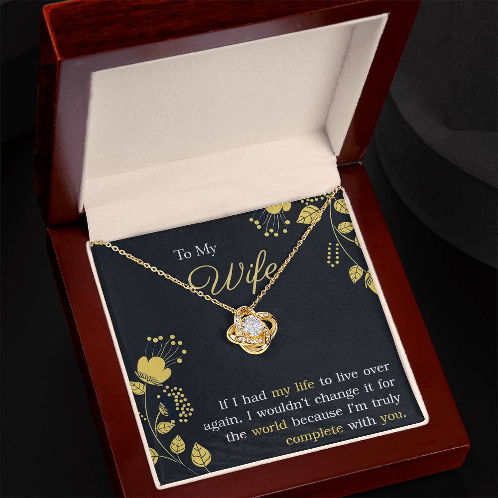 To My Wife Love Knot Necklace From Husband Valentines Day Necklace Gift For Wife Soulmate Gift Necklace Personalized Gift Jewelry For Wife Romantic Gift Necklace Happy Anniversary Necklace For Wife