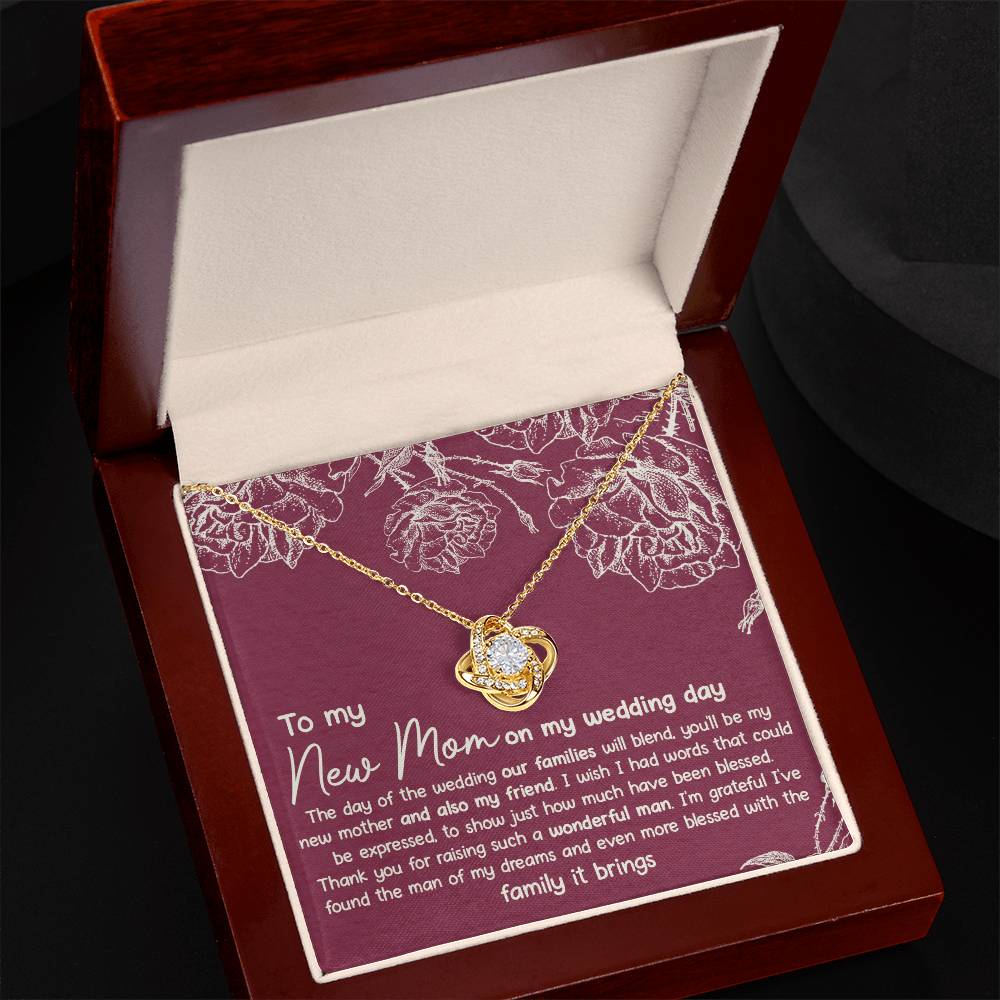 New Mom Necklace, To My New Mom Love Knot Necklace Gift From Daughter, New Mom On My Wedding Day Necklace Gift For Mom, New Mom Gift Necklace, Second Mom Gift Necklace Jewelry Gift For Women, Mother