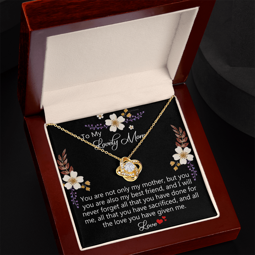 Lovely Mom Necklace, To My Mom Necklace From Daughter Gift For Mom On Birthday Gift Anniversary, Mother' Day Wedding Day Necklace Gift For Mom, Lovely Mom Jewelry Gift For Women, Mom Gift Necklace