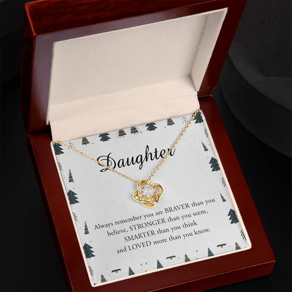 To My Daughter Merry Christmas Necklace Gift for Daughter Christmas Jewelry for Daughter Christmas Pendant Card Gift for Daughter Xmas Gift Necklace Jewelry Gift For Girls, Little Girl