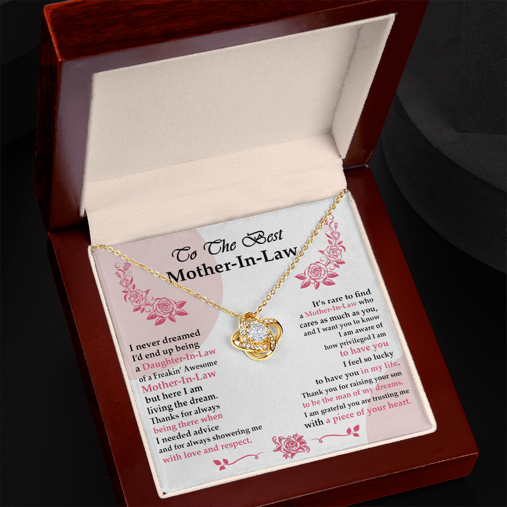 Gift For Mother-In-Law Jewelry Mothers Day Gift Love Knot Necklace Mom Gift