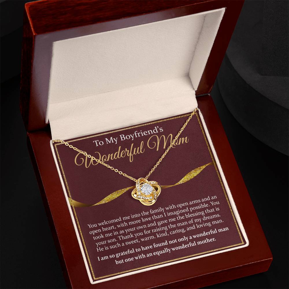 Personalized Gift Necklace For Boyfriends Mom, To My Boyfriend's Mom Necklace From Girlfriend's Mom,  Mother's Day Necklace For Boyfriend Mother, Mother's Day Necklace Gift for Bf Mom On Anniversary