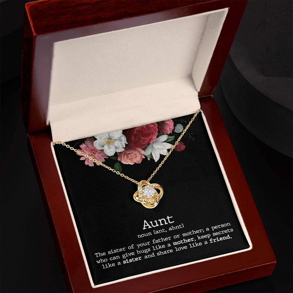 Aunt Love Knot Necklace Gift From Niece Aunt Gifts Necklace for Auntie Gifts Jewelry for Aunt Birthday Gifts Best Aunt Ever Aunt Necklace from Niece Aunt and Niece Necklace to My Aunt Jewelry Gifts