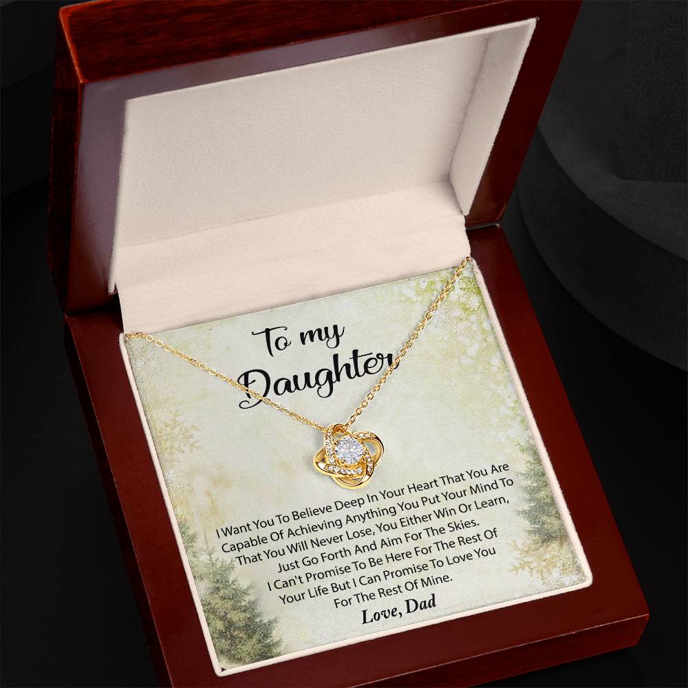 To My Daughter Necklace from Dad, Father Daughter Jewelry for Daughter Necklace