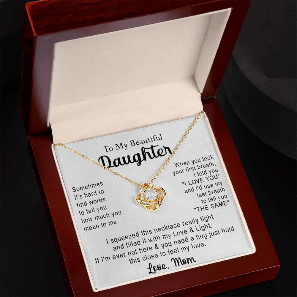 Mother to Daughter Gifts Necklace from Mom to Daughter Necklace, Necklace for Daughter from Mom, To My Beautiful Daughter Gift Necklace from Daddy Includes Gift Box and Message Card