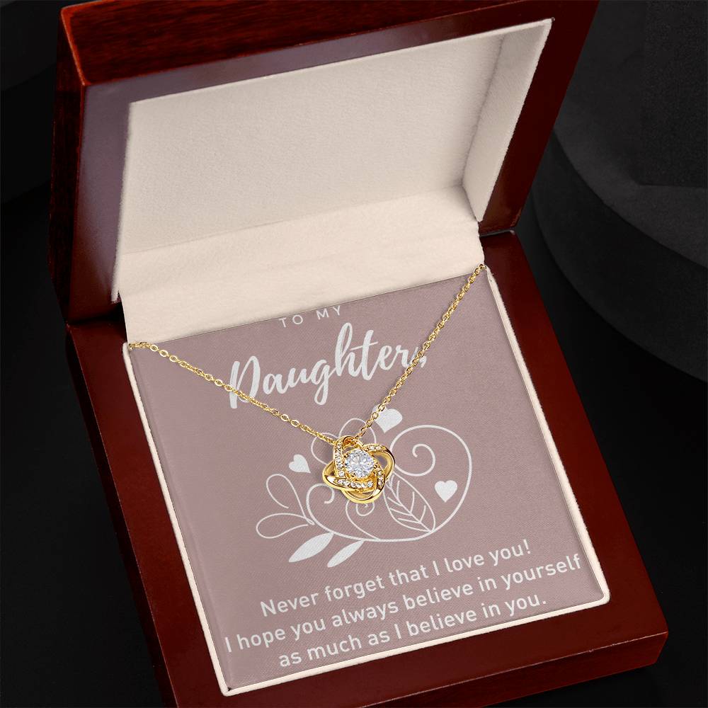 To My Daughter Gift Necklace From Dad, Never Forget That I Love You I Hope You Believe in Yourself Pendant, Daughter Pendant Necklaces, Father Daughter From Dad On Birthday, Christmas, Anniversary