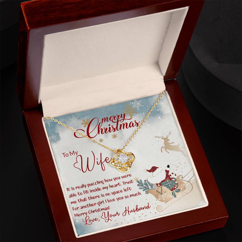 Merry Christmas Gift Necklace for Wife, Soulmate, Gift Necklace for Wife on Christmas, Valentine Day, Husband To Wife Christmas Necklace, To My Wife Necklace Gift From Husband, Wife Christmas Jewelry