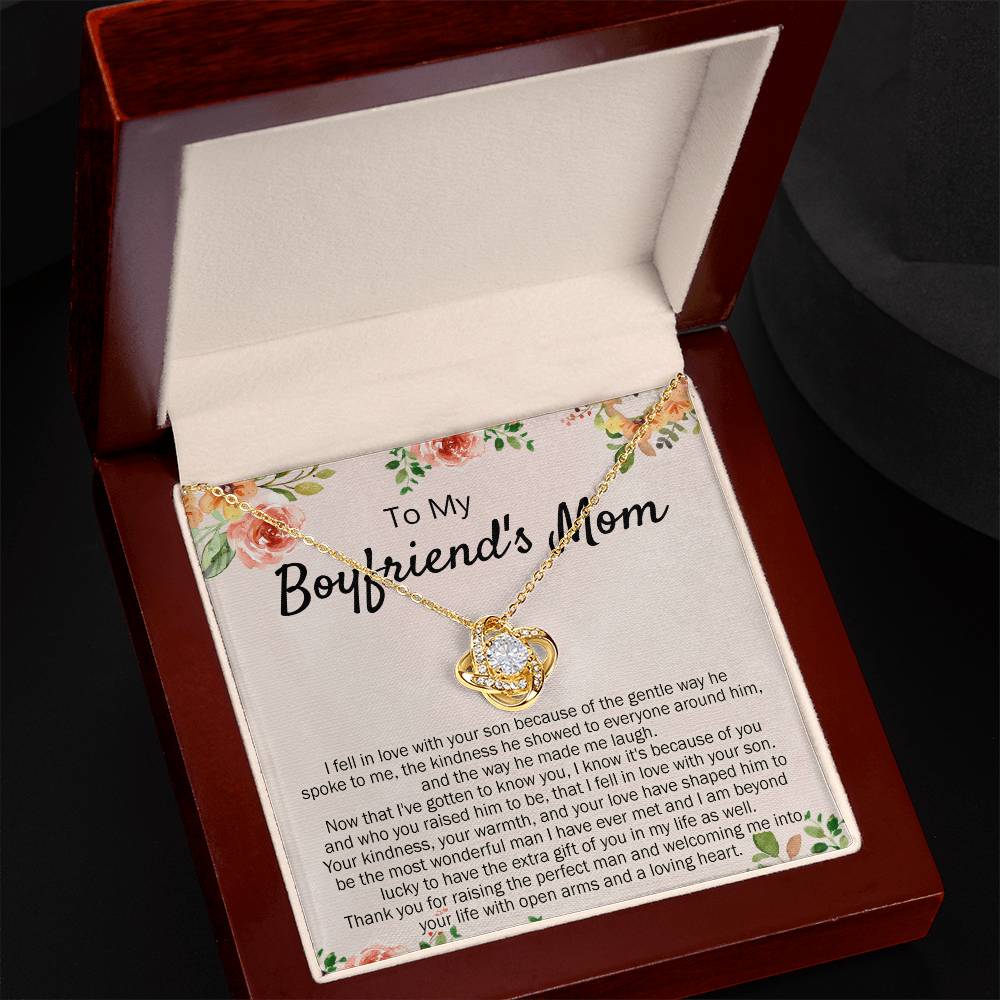 To My Boyfriend's Mom Necklace From Girlfriend Mom, Mothers Day Necklace For Boyfriends Mom From Girlfriend, Presents for Mom Necklace for Women, Necklace For Christmas, Birthday Gift Anniversary