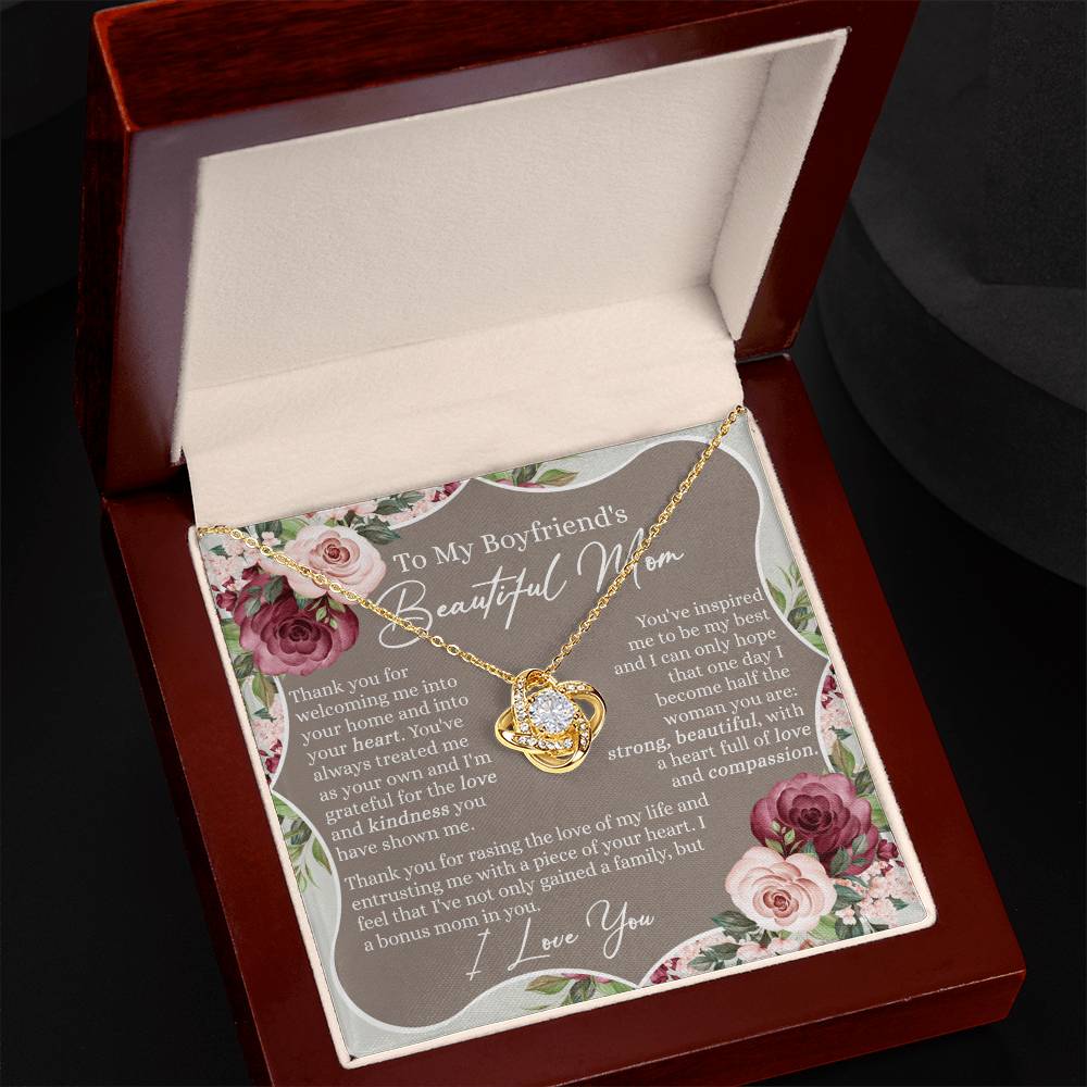 To My Boyfriend's Mom Necklace From Girlfriend, Gift Necklace To My Boyfriend's Beautiful Mom Necklace For Her, Jewelry For Women, Gift Necklace For Boyfriend's Mom On Mother's Day, Anniversary