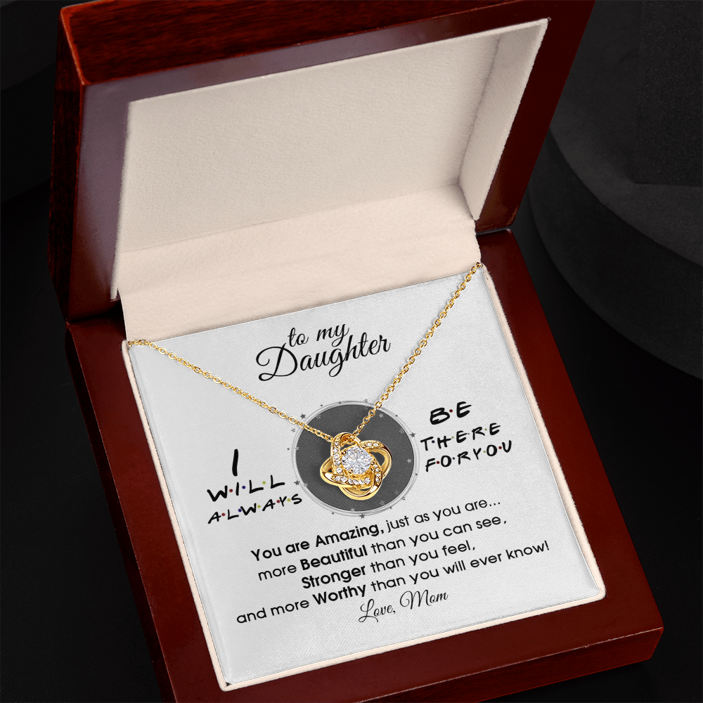 To My Daughter Necklace From Mom - Necklaces For Daughter From Mom, Mother Daughter Necklace, Gifts For Daughters From Mothers, Jewelry Gift For Daughter On Birthday, Christmas, Graduation Gift