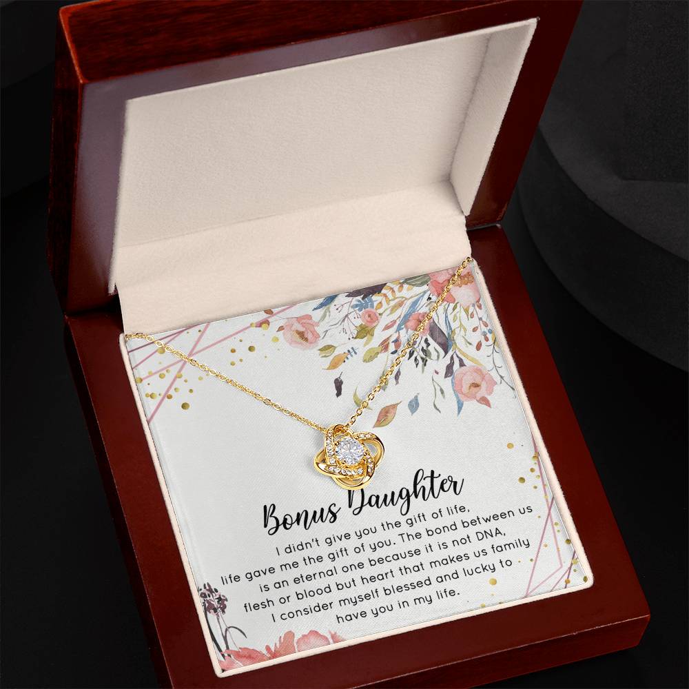 To My Bonus Daughter Necklace From Bonus Mom Jewelry Bonus Daughter Gift From Bonus Mom,Birthday Gift, I Love You Necklace Daughter Gifts Pendant Includes Gift Box Jewelry Gift For Girls