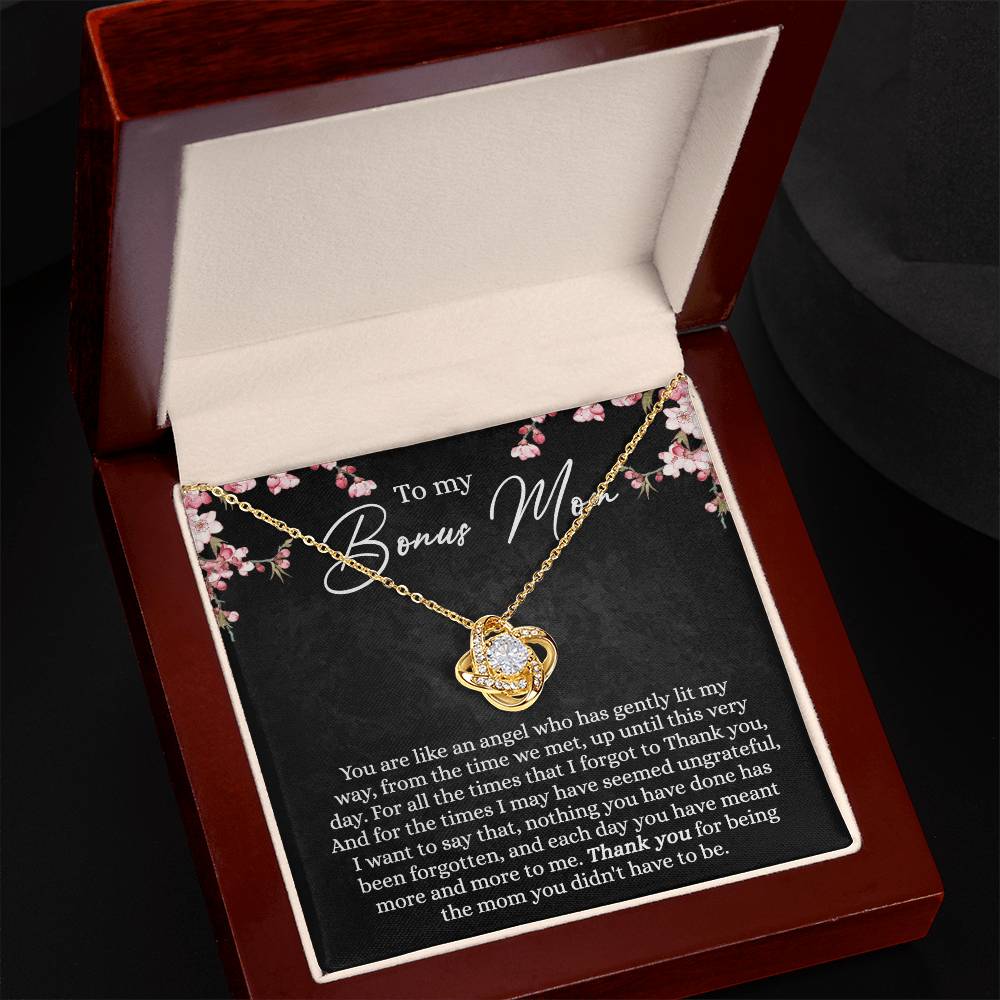 To My Bonus Mom Necklace From Bonus Daughter, Gifts For My Bonus Mom, Thank You For Being Necklace For Mom, Bonus Mother Gift Necklace On Mother's Day, Jewelry For Women, Bonus Mom Gift Necklace