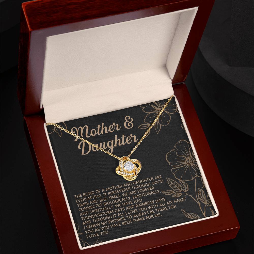 Mother And Daughter Necklace, To My Mother Love Kot Necklace From Daughter, Mothers day Necklace, Mother Daughter Gift Necklace, Jewelry Gift For Women, Mom, Daughter To Mother Love Knot Pendant
