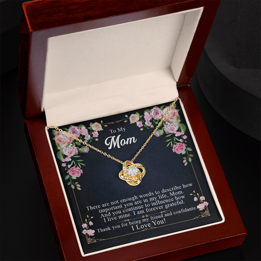 To My Mom Love Knot Necklace, Gift Necklace for Mother, Mother's Day Gift