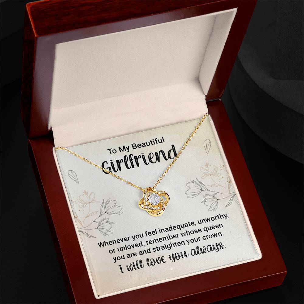 To My Beautiful Girlfriend Necklace From Boyfriend Love You Gift On Xmas For Her