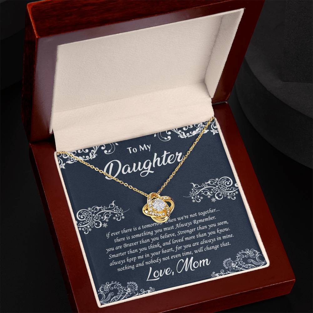 Daughter Gift Necklace From Mom, To My Daughter From Mom, Mother Daughter Necklace, Gifts For Daughters From Mothers, Jewelry Gift For Bonus Daughter On Birthday, Christmas, Graduation