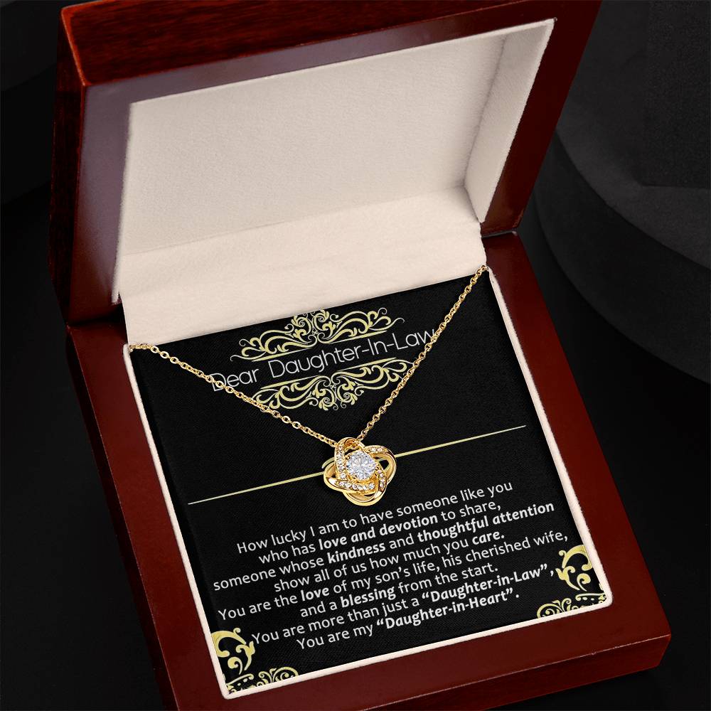 Daughter in Law Gifts Necklace - To My Daughter In Law Necklace From Mother In Law On Wedding Day Gifts For Daughter in Law Necklace Pendant Jewelry with Message Card and Gift Box For Daughter