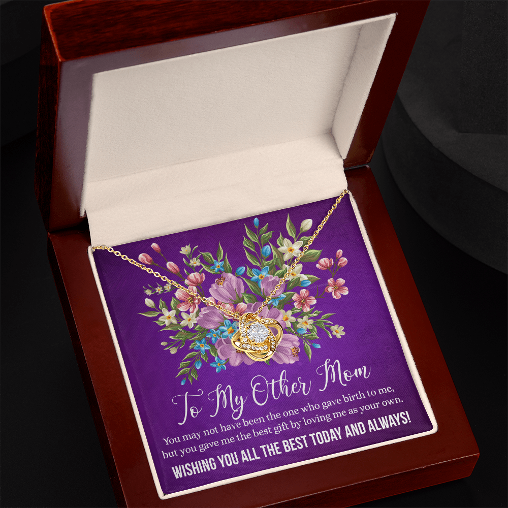 Other Mom Gift Necklace - To My Other Mom Love Knot Necklace From Daughter Wishing You All The Best Today And Always Necklace Gift For Mom, Mother In Law Gift Necklace On Birthday Gift, Anniversary