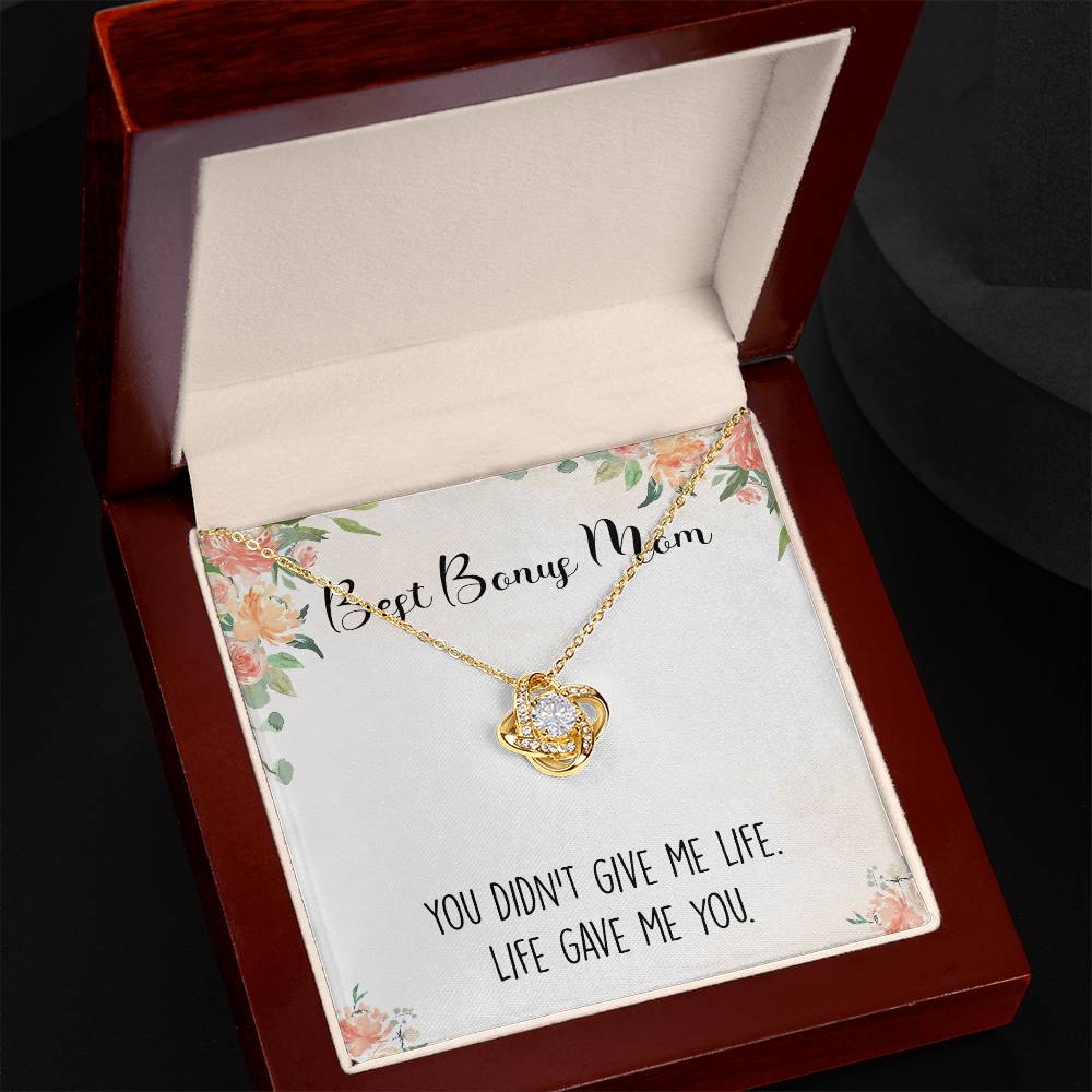 Personalized Necklace Gift For Bonus Mom, To The Best Bonus Mom Necklace From Bonus Daughter, Custom Name Card Necklace Gift For Bonus Mom, Jewelry For Women, Bonus Son Gift On Mothers Day, Birthday