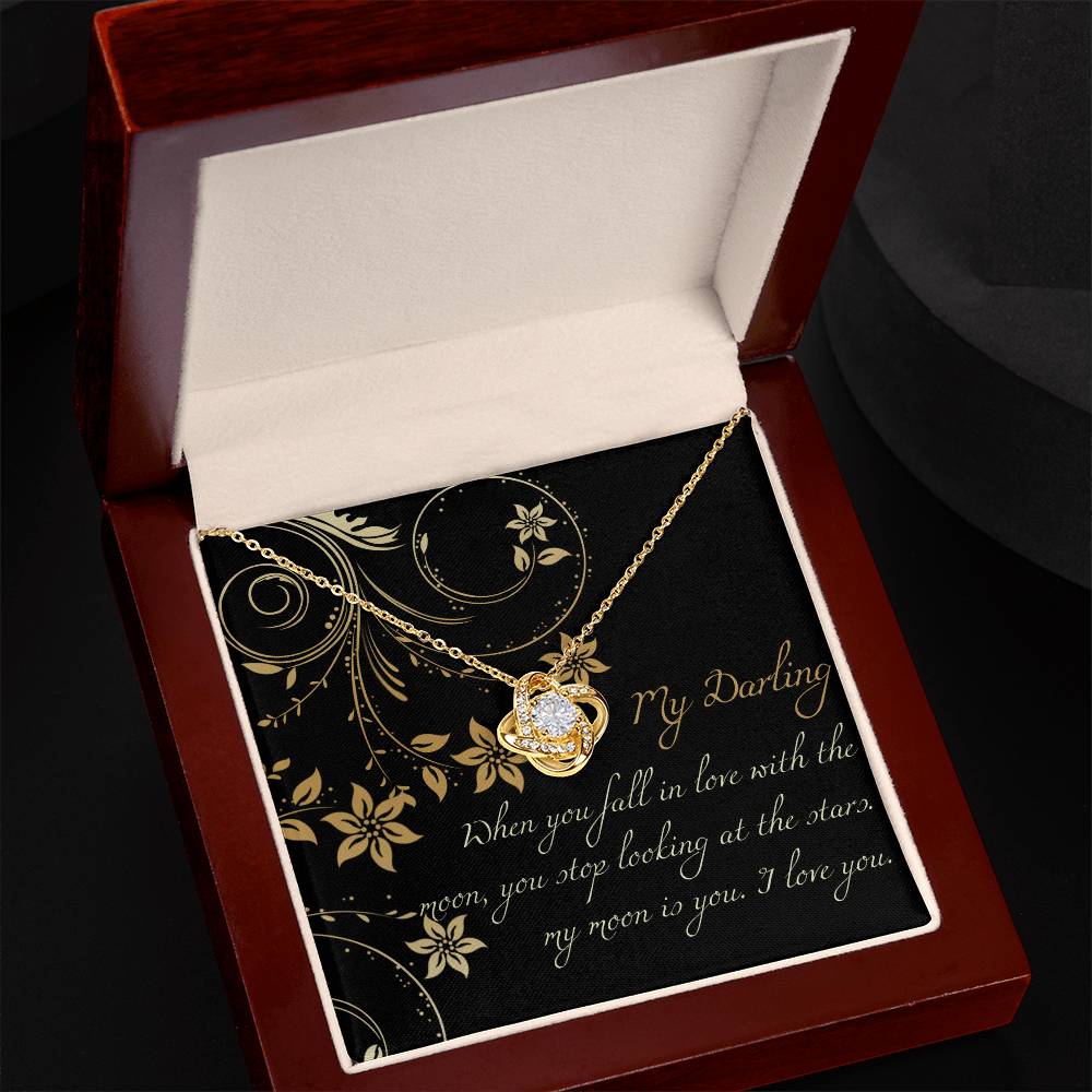 To My Girlfriend Gift Necklace Gift For Girlfriend Christmas Gift for Girlfriend From Boyfriend, Husband, Girlfriend Gift Necklace - Jewelry Gift For Girls, Love Knot Pendant Gift For Girlfriend