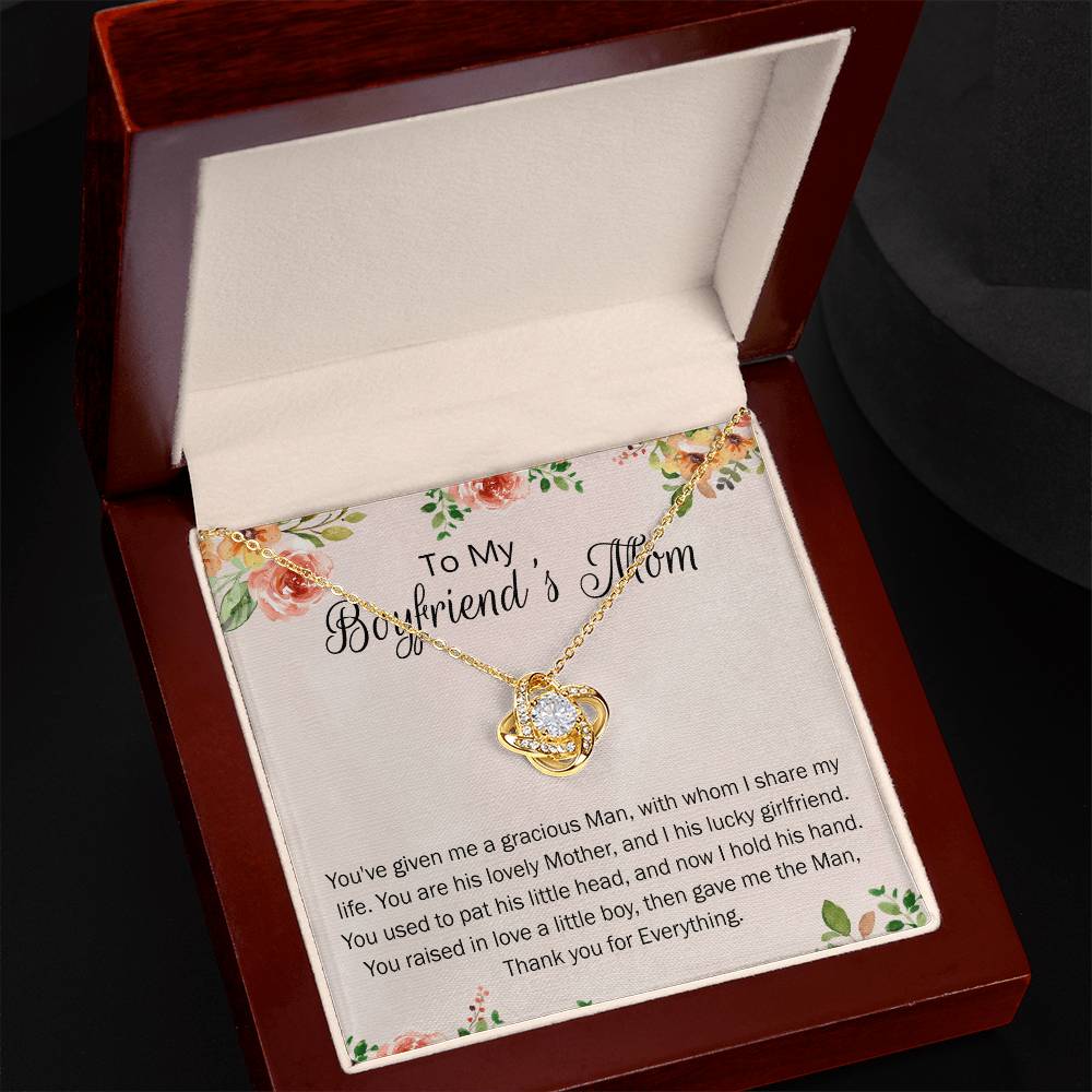 Mothers Day Necklace For Boyfriends Mom From Girlfriend, To My Boyfriend's Mom Necklace, Presents for Mom Necklace for Women, Boyfriend's Mom Christmas Jewelry, Mother's Day Necklace Gift for Bf Mom