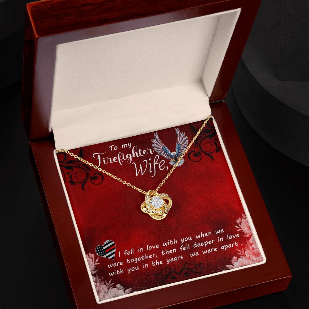 To My Firefighter Wife Necklace From Husband Valentines Day Necklace Gift For Firefighter Wife Soulmate Gift Necklace Personalized Gift Jewelry For Women Romantic Gift Necklace Fell In Love Necklace