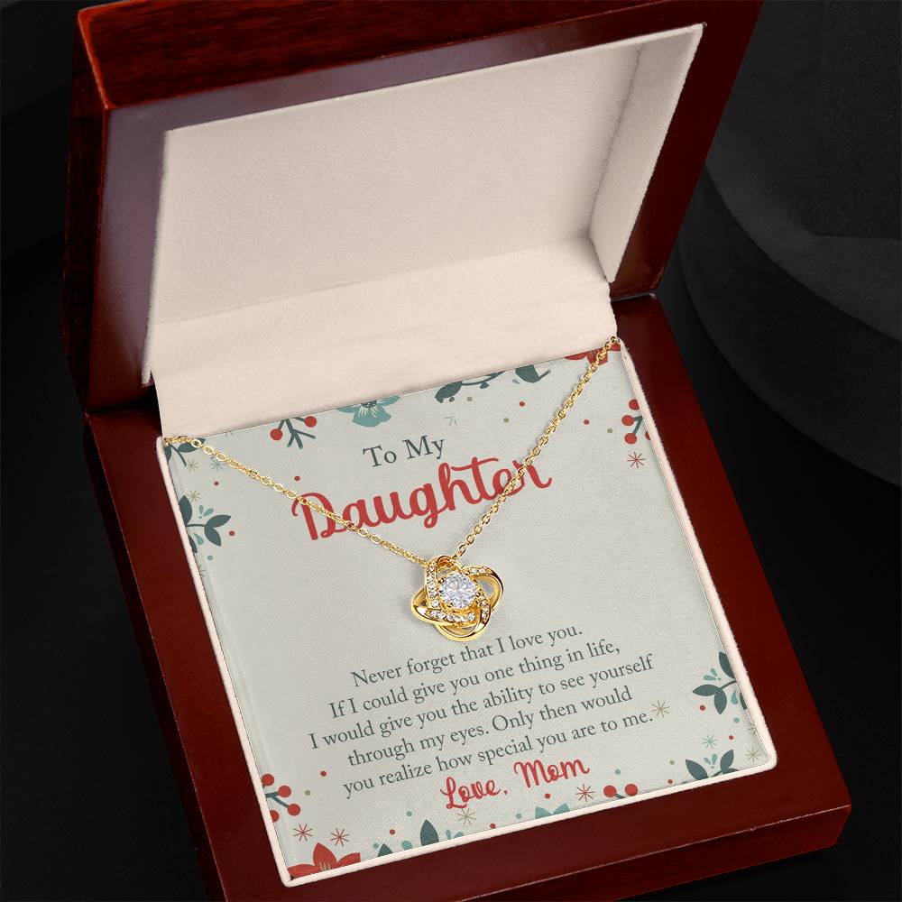 To My Daughter Necklace From Mom, Mother And Daughter Gifts Necklace For Daughters On Graduation Gift Christmas Birthday,  Jewelry Gift for Girls, Necklace For Little Girl, Bonus Daughter Necklace