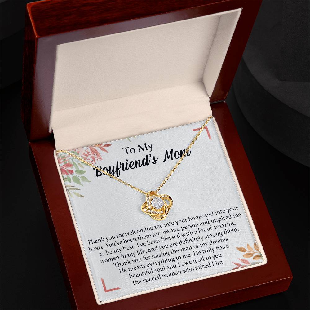 To My Boyfriend's Mom Necklace From Girlfriend, Gift Necklace To Boyfriend's Mom, Necklace For Boyfriend's Mom On Mothers Day Birthday Gift Christmas Anniversary, Jewelry For Women Girlfriend's