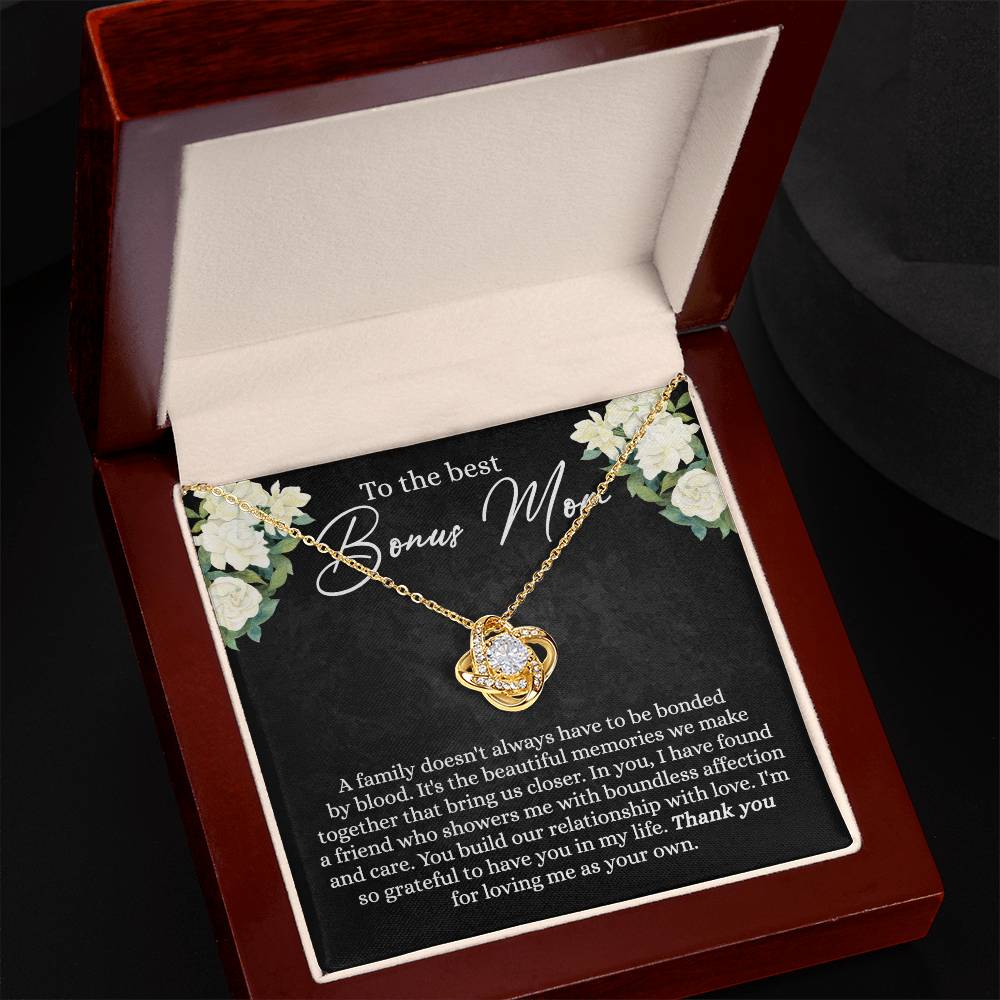 Bonus Mom Gift Necklace, To The Best Bonus Mom From Bonus Daughter, Mother Daughter Necklace Gift For Her, Bonus Mother Gift Necklace On Mother's Day, Anniversary, Birthday, Jewelry For Women