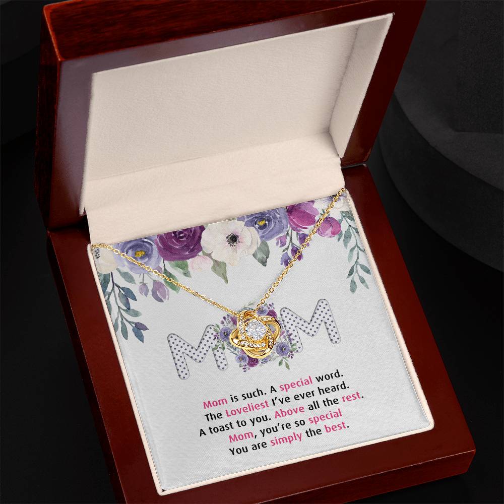 Mom Gift Necklace, To My Mom Love Knot Necklace Gift From Daughter And Mother Love Knot Pendant Gift For Mom New Mom, Bonus Mom Gift Necklace, The Loveliest Mom Necklace, Jewelry Gift For Women