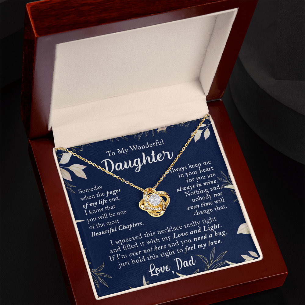 To My Daughter Necklace for Daughter Gift From Dad Father To Daughter Gift for Daughter Jewelry Meaningful Card Personalized Necklace For Daughter Jewelry Gift For Girls, Little Girl, Her