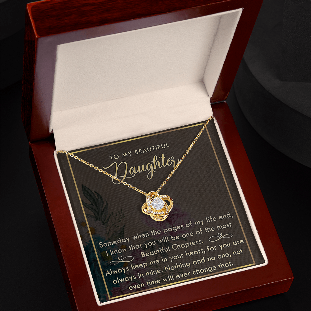 To My Daughter Gifts Necklace from Mom, Mother To Daughter Necklace, Mother Daughter Necklace Gift For Daughter, My Daughter Jewelry from Mommy Gift On Birthday Graduation Gift Box and Message Card