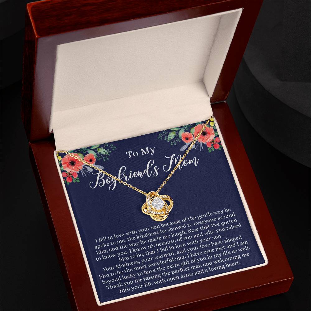 To My Boyfriend Mom Necklace From Girlfriend, Gift For Boyfriend's Mom Necklace On Christmas, Holiday, Anniversary, Mothers Day Necklace For Boyfriends Mom, Presents for Mom Necklace for Women