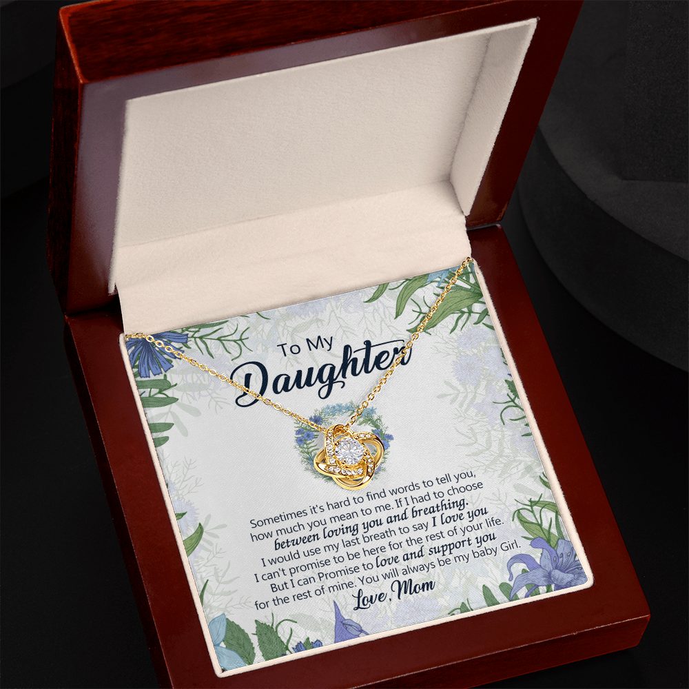 To My Beautiful Daughter Necklace Love Mom Mother And Daughter Necklace Pendant Gift, Mom To Daughter Necklace Gift On Birthday Gift Graduation for Her, Daughter Love You And Support Necklace