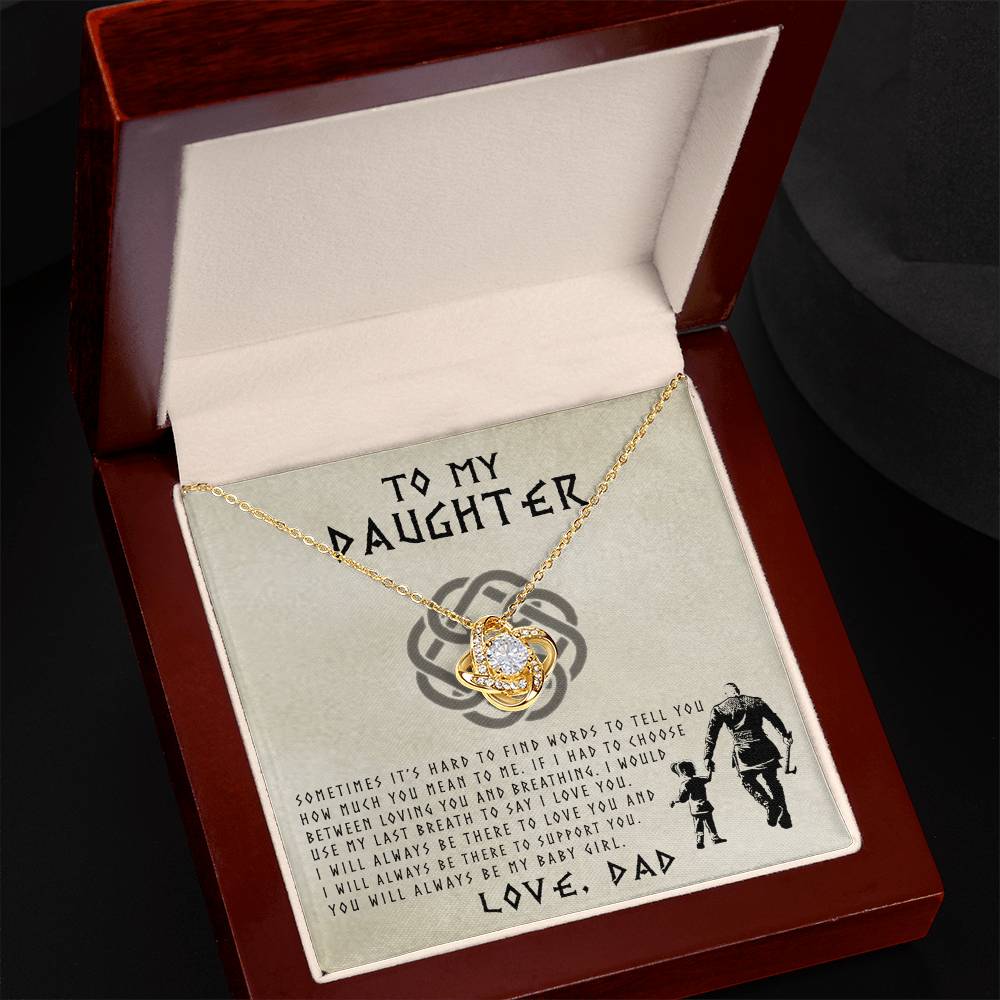 Viking Daughter Necklace From Dad To My Shieldmaiden Daughter Always Remember You Are Braver Than You Believe Necklace Message Card and Gift Box styles On Birthday, Christmas Graduation Gift